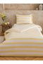 Yellow Striped Single Duvet Cover Set