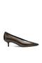 Genuine Leather Short-Heeled Pointed-Toe Women's Shoes Z529 Napa Brown