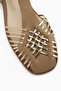 Kelly Genuine Leather Beige Suede Cage Detailed Belted Women's Sandals - 3