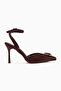 Laura Brown Buckle Ankle Strap Women's Heeled Shoes - 2