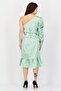 Women Solid Midi Dress, Mint - 4