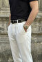 Falun Men's Genuine Black Leather Belt with Iron Silver Detail - 2