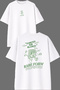 Rare Form Design Front and Back Printed White Oversize T-Shirt