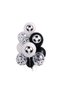 Black and White Football Themed Concept Balloon Set of 10