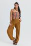 Comfortable Cut, Gathered Cuffs, Women's High Waist Trousers