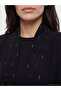 Lcw Modest Black Shawl Collar Stoned Oversize Women's Kimono - 4