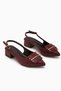Enja Burgundy Buckle Short Heeled Women's Heeled Shoes - 4