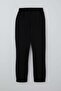Boys' Sweatpants with Elastic Waist and Cuff, with Lace Accessories, 4-8 Years Old, Black - 2