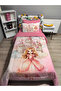 Quilted Princess Patterned 4-Piece Set (100% Cotton 100X200 with Elastic Sheets) Single Bedspread Set - 2