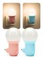 2-Pack Night Light Dome Type 2 Mod Yellow-White Light Corridor Hall Light Sleep Light Pink+Turquoise Gc11 - 2