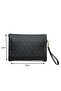 Women's 2-Piece Monogram Patterned Clutch Bag and Wallet Set - 3