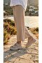 Skin High Sole Double Velcro Two-Stripe Summer Women's Wedge Heeled Sandals - 8