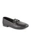 L081.24201 Genuine Leather Elegant Buckle Thermo Sole Flat Women's Casual Loafer Shoes