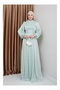 Hijab Evening Dress - Water Green - - 5