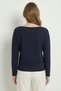 Black Boat Neck Blouse with Stone Detail 8364 - 3