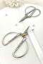 Silver Promise Engagement Scissors, Ribbon Opening Special Day Ceremonial Sewing Embroidery Scissors - 2