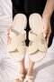 Women's Straw-Looking Strappy Beach Balcony Casual Slippers Comfortable Sole Stylish Summer Combination - 3
