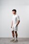 Men's 242 Embroidered Regular Fit T-Shirt Shorts Set Ecru - 2