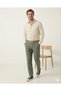 Men's Black Linen Muslin Trousers Comfortable Fit Baggy Lightweight Fabric with Back Pockets - 4