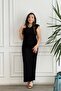 Padded Long Dress with Gathered Detail - 3