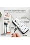 توصيلة كهربائية حديثة بطول 5 أمتار (6 منافذ تيار متردد + منفذ USB) وكيبل قماش هديه Micro USB. - 5