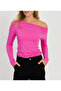 Women's Fuchsia Boat Neck Blouse App1254 - 2