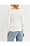 Women's Ecru Boat Neck Blouse App1254 - 5
