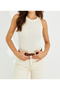 Women's Ecru Halter Neck Blouse App1233 - 4