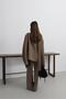 Women's Khaki Collar and Scarf Detailed Blouse and Pants Set - 3