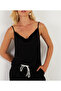 Women's Black Degaje Collar Blouse App1286 - 4