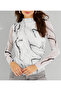 Women's White Gathered Lined Tulle Blouse App1231 - 3