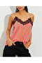 Women's Salmon Lace Striped Athlete Blouse App1223