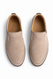 Heritage Beige Genuine Nubuck Leather Men's Casual Shoes - 7