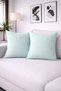 2-Piece Linen Look Cushion Cover Water Green