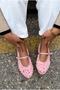 Neror Women's Ballet Flats Pink Tulle - 6