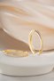 Zircon Stone Gold Color 25 mm Hoop Tamtur Earrings - 5