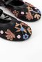 Pety Black Tulle Flower Embroidery Detail Women's Ballerinas - 6
