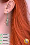 Steel Special Design Dangle Gift Sea Horse Couple Earrings, Does Not Tarnish or Fade - 4