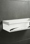 25cm Stainless Steel Shower Shelf, Adhesive Mount Bathroom Shelf, White Mondern Shampoo Holder - 6