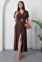 Shirt Collar Buckle Belted Dress Dks1408 - 4