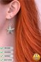 Steel Special Design Dangle Gift Starfish Couple Earrings, Does Not Tarnish or Fade
