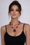 Special Design Necklace with Natural Pink Agate and Zircon Detail - 2