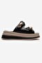 Women's Double Velcro Buckle Slippers Black - 2
