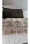 Tasseled Fluffy Plush Soft Rabbit Hair Square Pattern Bohemian Sofa Cover for Armchair (1 Piece) - 2