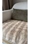 Tasseled Fluffy Plush Soft Rabbit Hair Square Pattern Bohemian Sofa Cover for Armchair (1 Piece) - 3