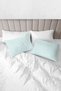 100% Organic Cotton Akfil Pillowcase Set of 2 - 50X70 cm Baby Blue