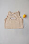 Orange Cross-Back Detailed Girls' Top