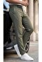 Men's Classic Fabric Trousers with Side Adjustment Buckle - 3