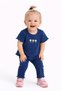 Baby Girl Flexible Ruffled Style Floral Embroidered Ribbed 2-Piece Set - 4