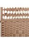4 Panel Beige Wood Woven Design Decorative Partition Folding Screen/Privacy Room Divider - - 4